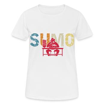 Sumo - Frauen T-Shirt atmungsaktiv - Weiß - Vorne - AI Model Female 172 dark (172cm)