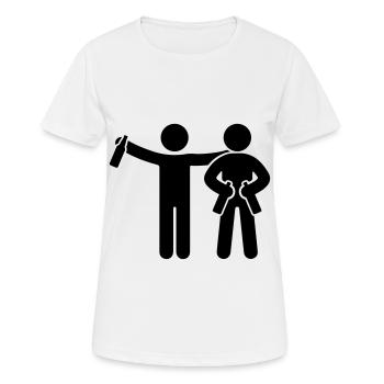 Boire des amis de fête - T-shirt respirant Femme - blanc - Devant - AI Model Female 172 dark (172cm)