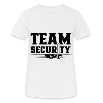 Sécurité de l’équipe Sécurité - T-shirt respirant Femme - blanc - Devant - AI Model Female 172 dark (172cm)