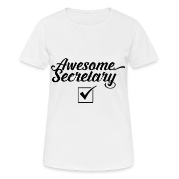 Secrétaire secrétaire de génie Bureau Secrétaires Profession - T-shirt respirant Femme - blanc - Devant - AI Model Female 172 dark (172cm)