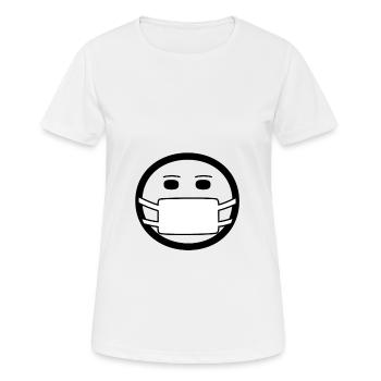 Masque et masque facial - T-shirt respirant Femme - blanc - Devant - AI Model Female 172 dark (172cm)