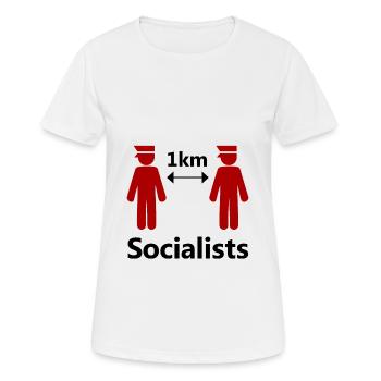 socialiste - T-shirt respirant Femme - blanc - Devant - AI Model Female 172 dark (172cm)