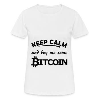 Bitcoin - Frauen T-Shirt atmungsaktiv - Weiß - Vorne - AI Model Female 172 dark (172cm)