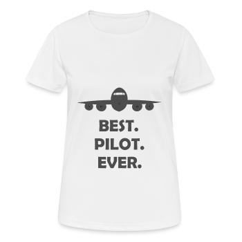 Meilleur pilote - T-shirt respirant Femme - blanc - Devant - AI Model Female 172 dark (172cm)
