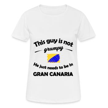 Gran Canaria Vacances - T-shirt respirant Femme - blanc - Devant - AI Model Female 172 dark (172cm)