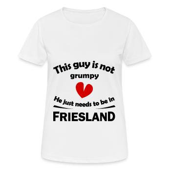 Grincheux en Frise - T-shirt respirant Femme - blanc - Devant - AI Model Female 172 dark (172cm)