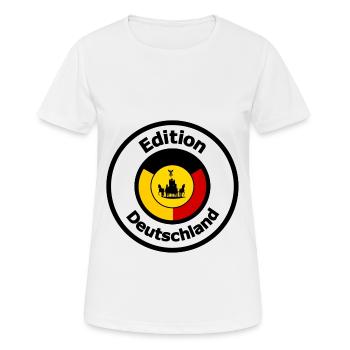 Die Edition Deutschland - Frauen T-Shirt atmungsaktiv - Weiß - Vorne - AI Model Female 172 dark (172cm)
