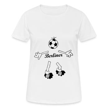 Berliner Fußballer - Frauen T-Shirt atmungsaktiv - Weiß - Vorne - AI Model Female 172 dark (172cm)