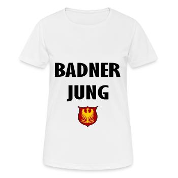 Badner Junge - Frauen T-Shirt atmungsaktiv - Weiß - Vorne - AI Model Female 172 dark (172cm)