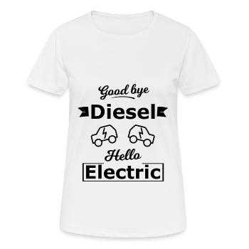Bonjour les voitures électriques - T-shirt respirant Femme - blanc - Devant - AI Model Female 172 dark (172cm)