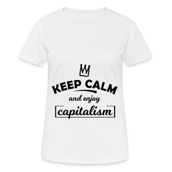 La couronne du capitalisme - T-shirt respirant Femme - blanc - Devant - AI Model Female 172 dark (172cm)