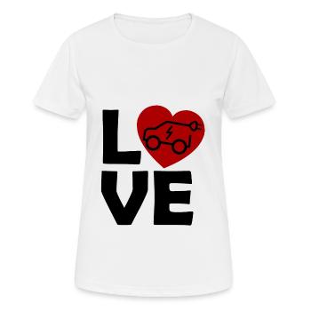 Electro Amour - T-shirt respirant Femme - blanc - Devant - AI Model Female 172 dark (172cm)