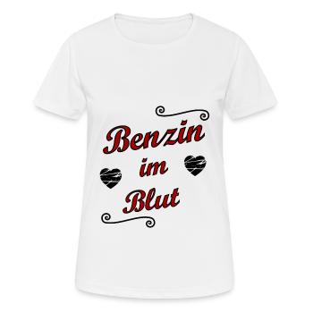 Benzin im Blut - Frauen T-Shirt atmungsaktiv - Weiß - Vorne - AI Model Female 172 dark (172cm)