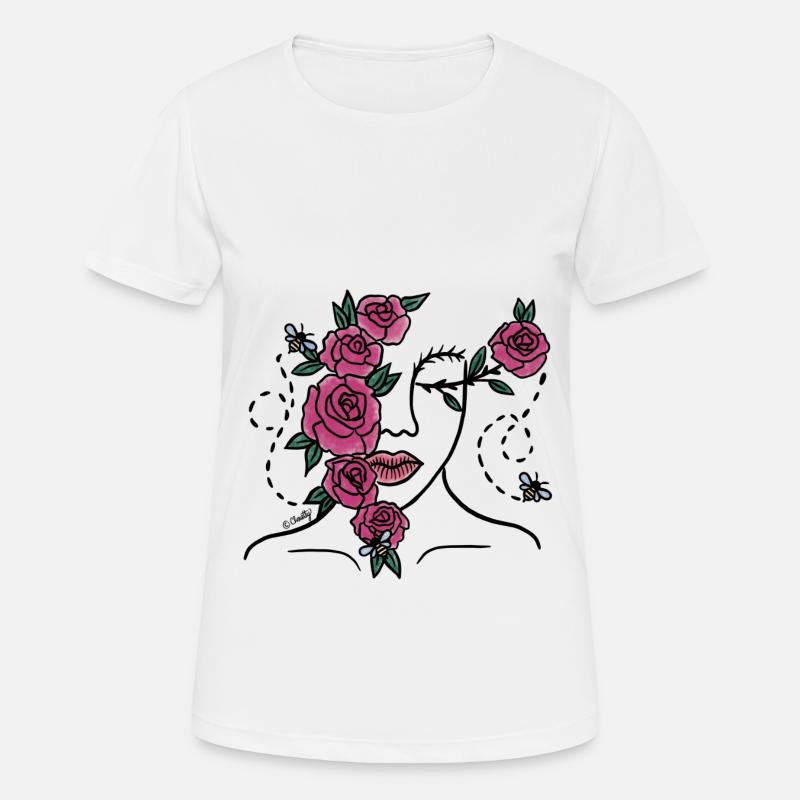 Rose & Bee lady - Women's Breathable T-Shirt - white