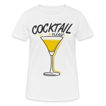 Cocktail Top Sieht Party yey aus - Frauen T-Shirt atmungsaktiv - Weiß - Vorne - AI Model Female 172 dark (172cm)