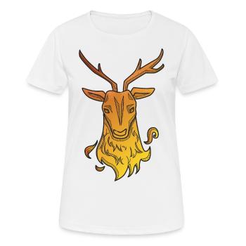 Oh mon sommet de cerf, qui a l'air attrayant. - T-shirt respirant Femme - blanc - Devant - AI Model Female 172 dark (172cm)