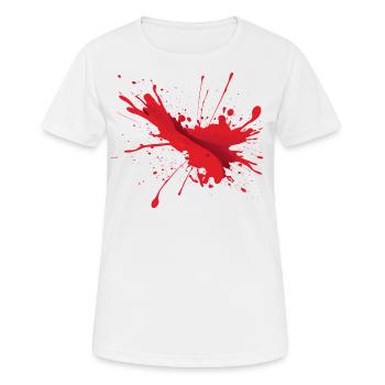 Sang Horreur Design Drôle - T-shirt respirant Femme - blanc - Devant - AI Model Female 172 dark (172cm)