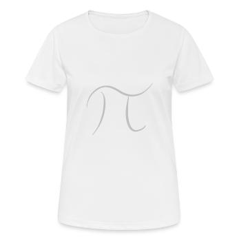 Pi - Frauen T-Shirt atmungsaktiv - Weiß - Vorne - AI Model Female 172 dark (172cm)