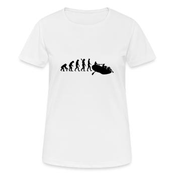 Rafting - Frauen T-Shirt atmungsaktiv - Weiß - Vorne - AI Model Female 172 dark (172cm)