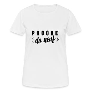 proche du neuf - T-shirt respirant Femme - blanc - Devant - AI Model Female 172 dark (172cm)