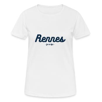 Rennes - T-shirt respirant Femme - blanc - Devant - AI Model Female 172 dark (172cm)