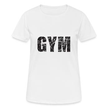 gym - Frauen T-Shirt atmungsaktiv - Weiß - Vorne - AI Model Female 172 dark (172cm)