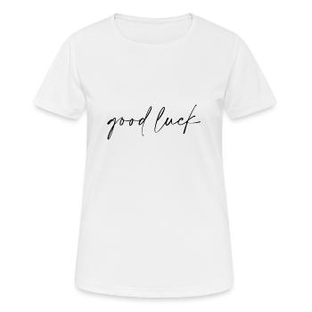 Bonne chance Noir - T-shirt respirant Femme - blanc - Devant - AI Model Female 172 dark (172cm)