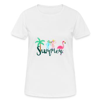 Été - T-shirt respirant Femme - blanc - Devant - AI Model Female 172 dark (172cm)