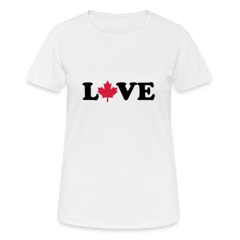 Kanada - Frauen T-Shirt atmungsaktiv - Weiß - Vorne - AI Model Female 172 dark (172cm)
