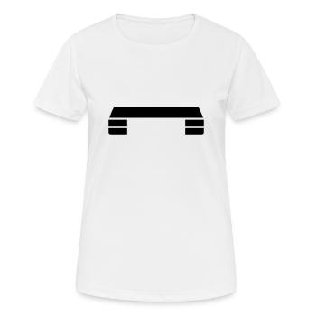 Aerobic - Frauen T-Shirt atmungsaktiv - Weiß - Vorne - AI Model Female 172 dark (172cm)