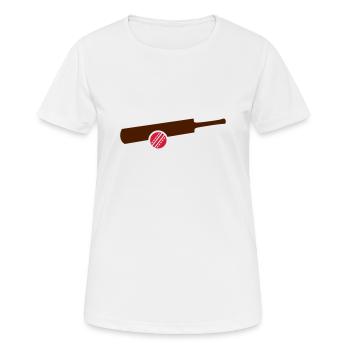 Cricket - Frauen T-Shirt atmungsaktiv - Weiß - Vorne - AI Model Female 172 dark (172cm)