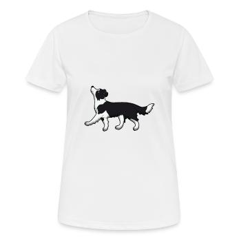 Obedience Border Collie - Frauen T-Shirt atmungsaktiv - Weiß - Vorne - AI Model Female 172 dark (172cm)