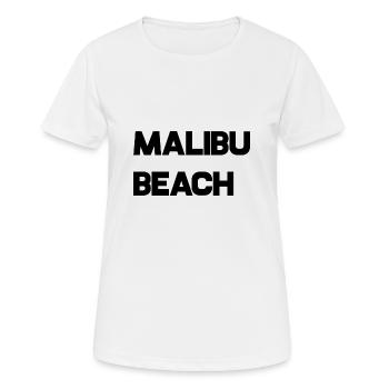 Plage de Malibu - T-shirt respirant Femme - blanc - Devant - AI Model Female 172 dark (172cm)