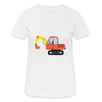 Engins Chantiers Pelleteuse Tractopelle Chantier - T-shirt respirant Femme - blanc - Devant - AI Model Female 172 dark (172cm)
