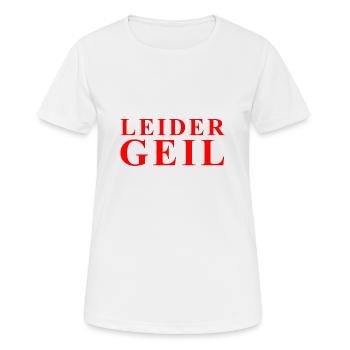 Malheureusement déclaration excitée en rouge - T-shirt respirant Femme - blanc - Devant - AI Model Female 172 dark (172cm)