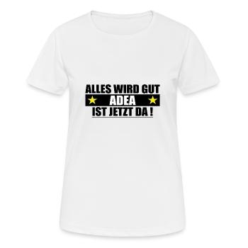 Adea Last Name First Name Birthday - Women's Breathable T-Shirt - white - Front - AI Model Female 172 dark (172cm)