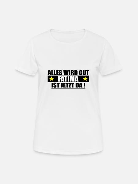 Fatima Last Name First Name Birthday - Women's Breathable T-Shirt - white