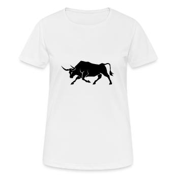 Taureau Taureau - T-shirt respirant Femme - blanc - Devant - AI Model Female 172 dark (172cm)
