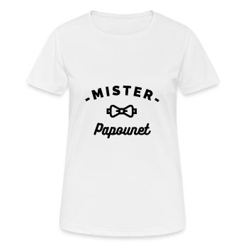 MISTER Papounet - T-shirt respirant Femme - blanc - Devant - AI Model Female 172 dark (172cm)