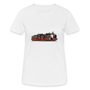 Dampflok 38 2977 - Frauen T-Shirt atmungsaktiv - Weiß - Vorne - AI Model Female 172 dark (172cm)