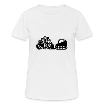 Bitcoin profit - T-shirt respirant Femme - blanc - Devant - AI Model Female 172 dark (172cm)
