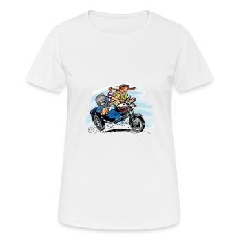 cheeky girl sidecar - Frauen T-Shirt atmungsaktiv - Weiß - Vorne - AI Model Female 172 dark (172cm)