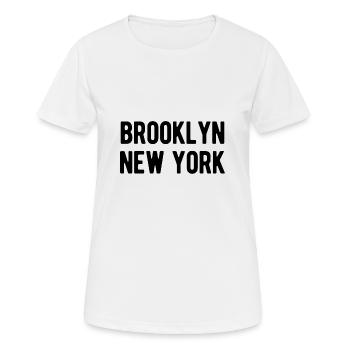 Brooklyn New York - T-shirt respirant Femme - blanc - Devant - AI Model Female 172 dark (172cm)