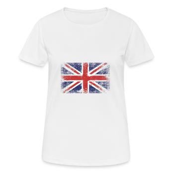 drapeau anglais Union Jack - T-shirt respirant Femme - blanc - Devant - AI Model Female 172 dark (172cm)
