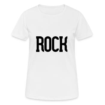Rock - Frauen T-Shirt atmungsaktiv - Weiß - Vorne - AI Model Female 172 dark (172cm)