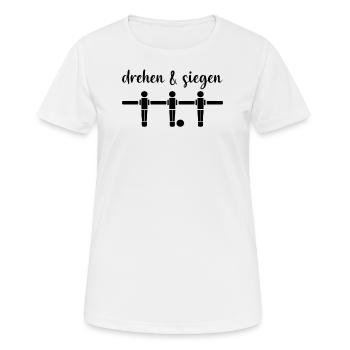 Tischkicker Tischfußball kickern Spruch - Frauen T-Shirt atmungsaktiv - Weiß - Vorne - AI Model Female 172 dark (172cm)