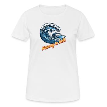 Haiway to hell - Frauen T-Shirt atmungsaktiv - Weiß - Vorne - AI Model Female 172 dark (172cm)