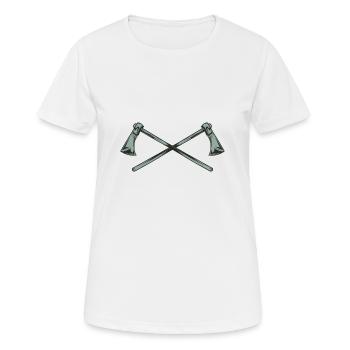 Hache croisée - T-shirt respirant Femme - blanc - Devant - AI Model Female 172 dark (172cm)