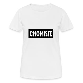 chomiste - T-shirt respirant Femme - blanc - Devant - AI Model Female 172 dark (172cm)