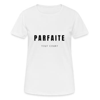 Parfaite tout court - T-shirt respirant Femme - blanc - Devant - AI Model Female 172 dark (172cm)